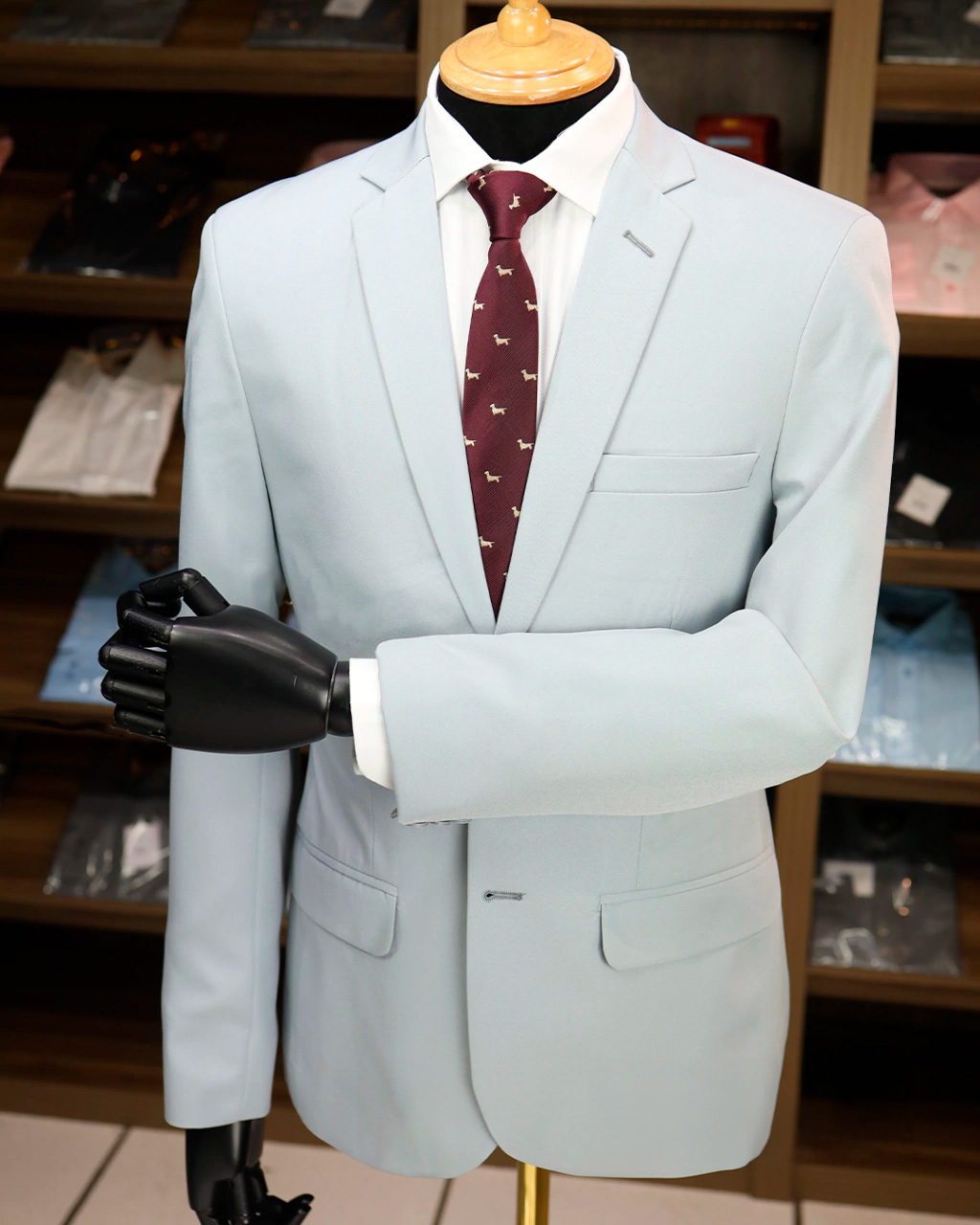 Terno Cinza Gelo Liso