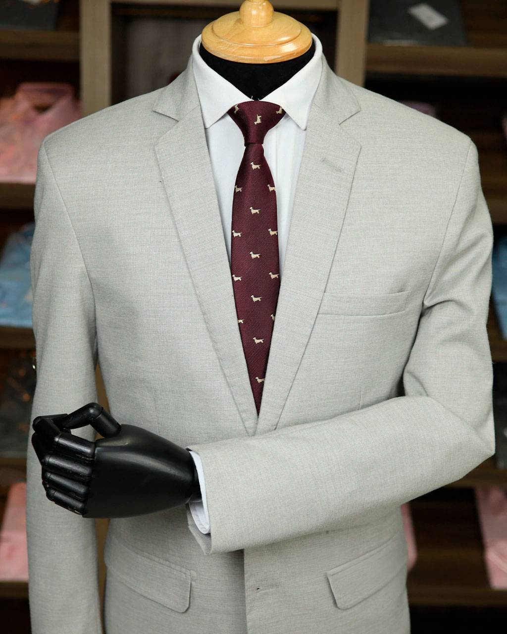 Terno Bege Fosco Detalhe