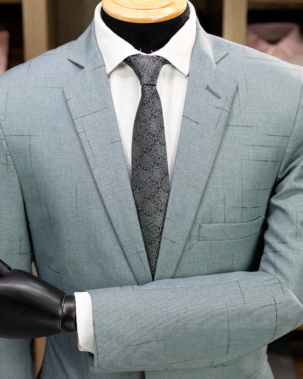 Terno Azul Lunar Detalhe