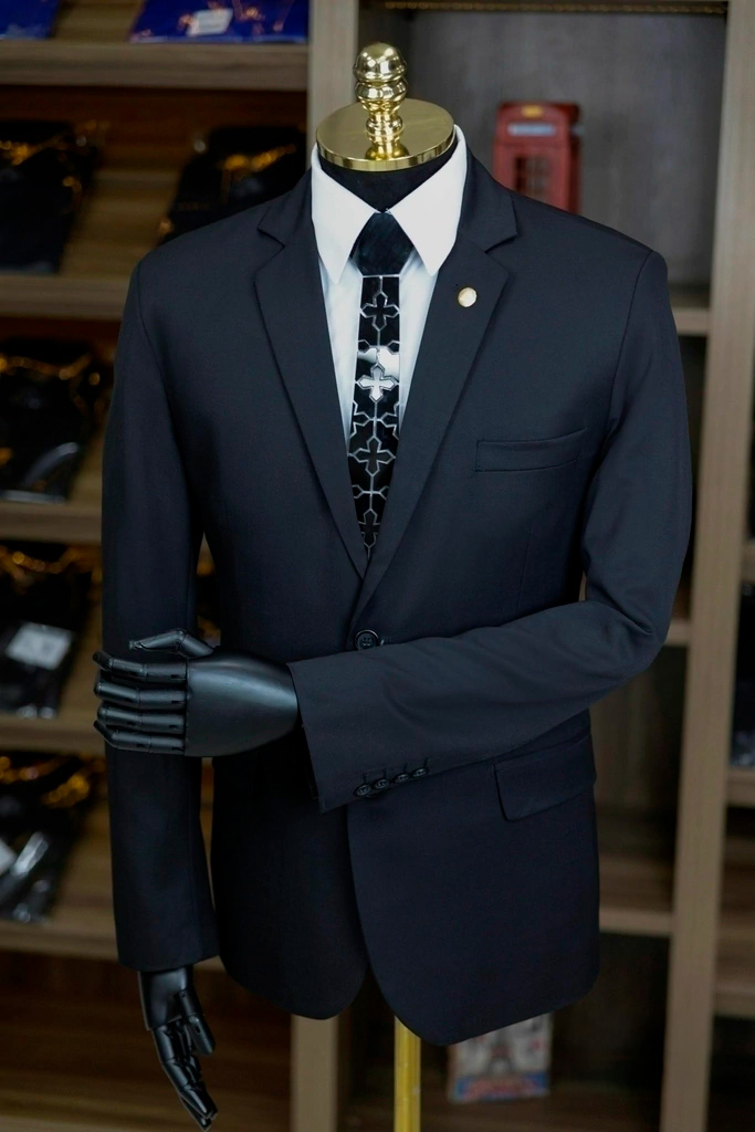 Terno Lã Fria Preto Liso