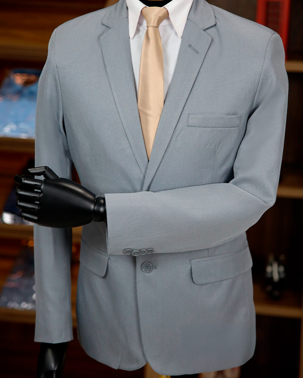 Terno Cinza Claro Relevo