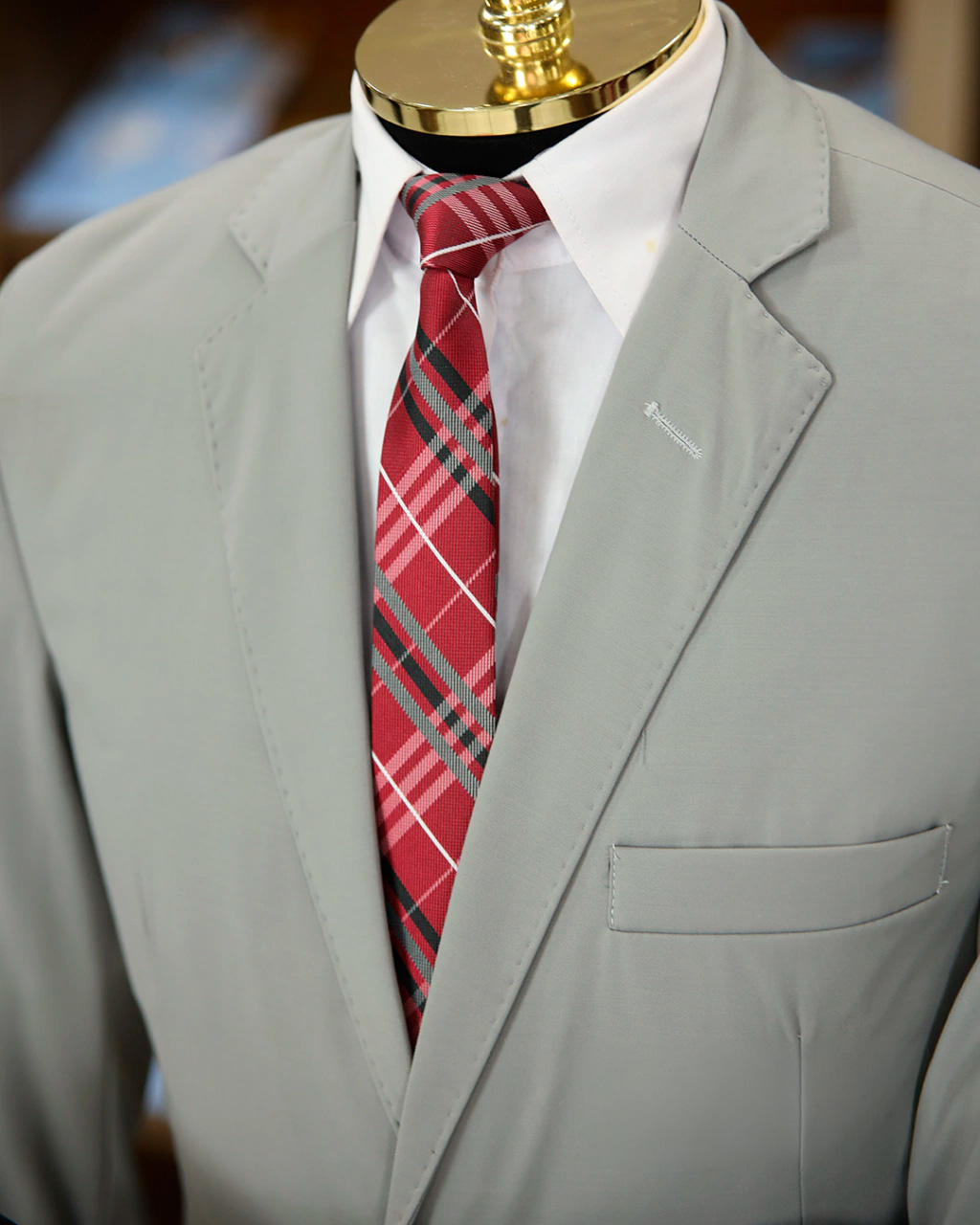 Terno Cinza Claro Fosco