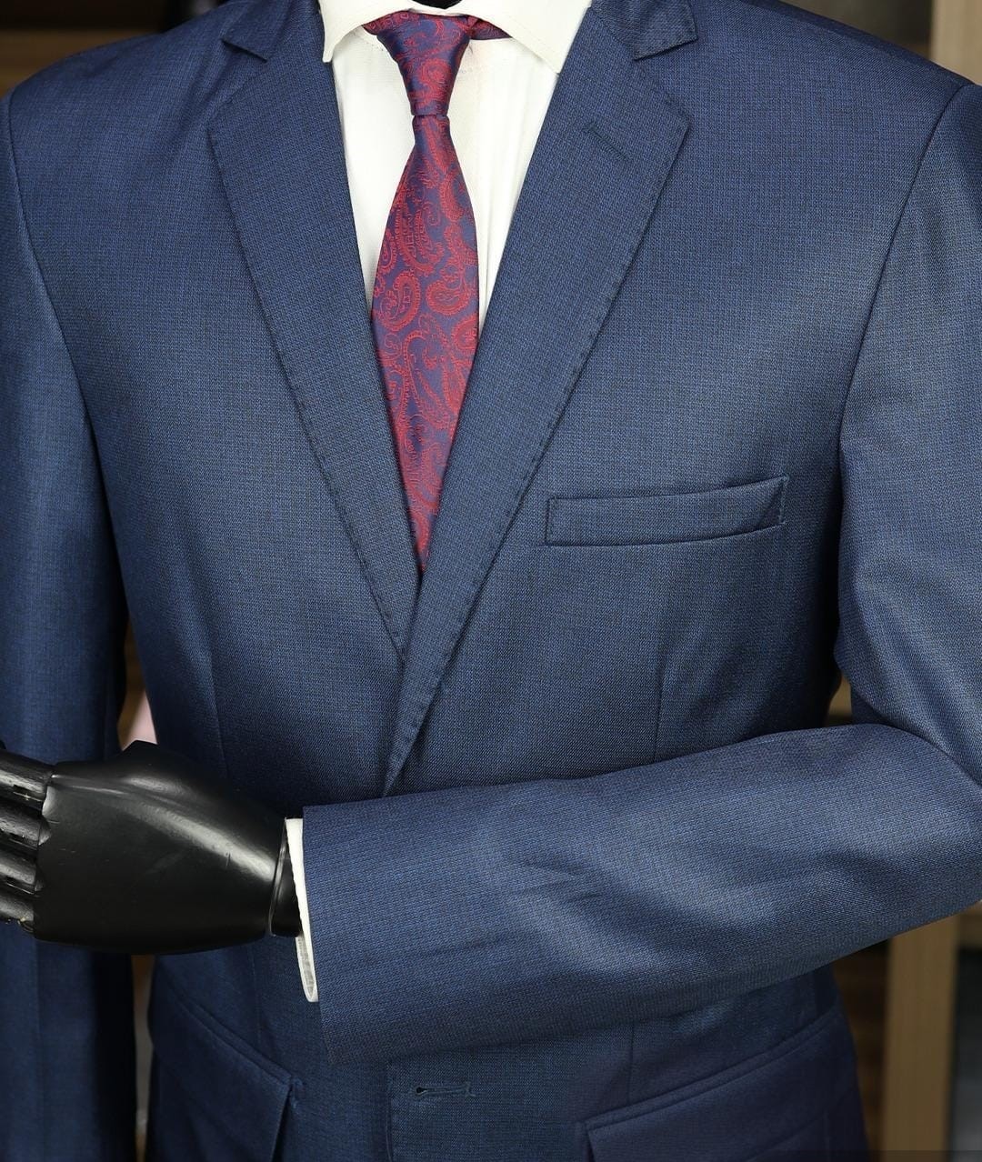 Terno Azul Marinho Detalhe Fio Indiano