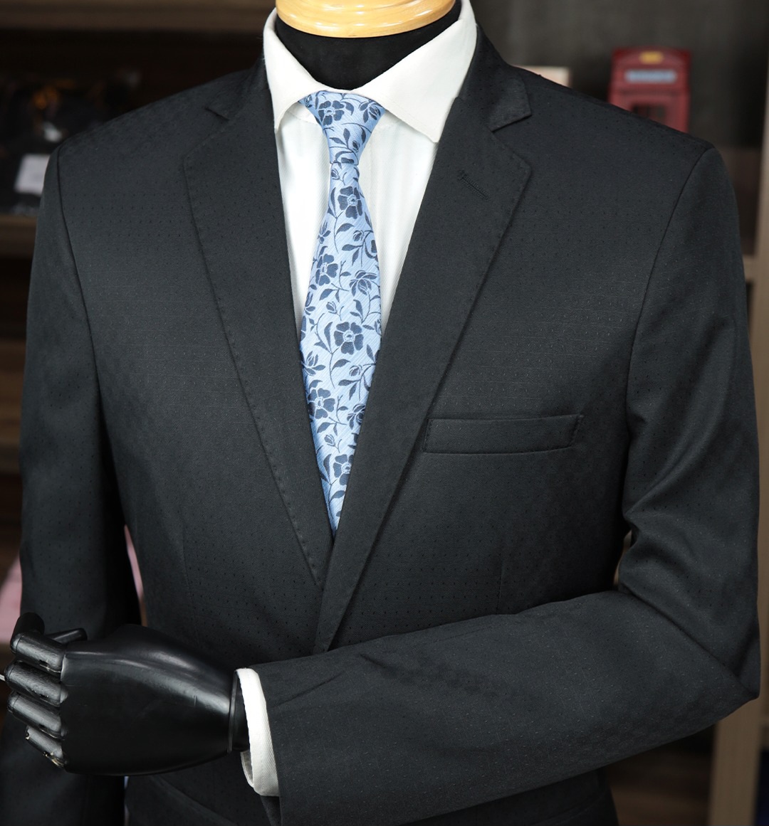 Terno Preto Detalhe Microfibra