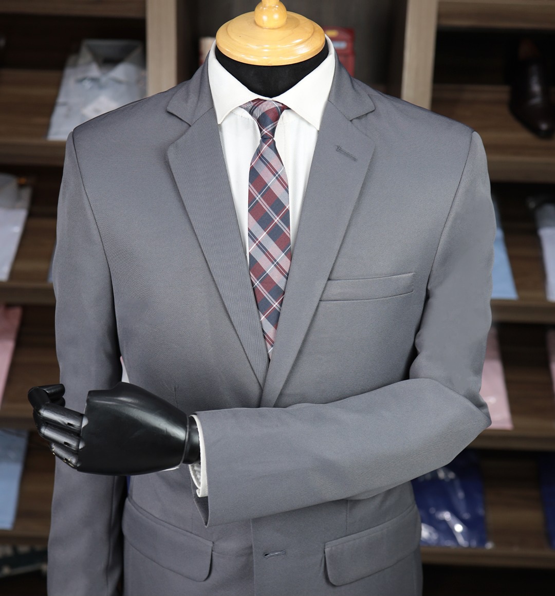 Terno Cinza Claro Microfibra