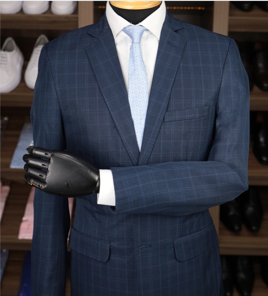 Terno Microfibra Azul Xadrez