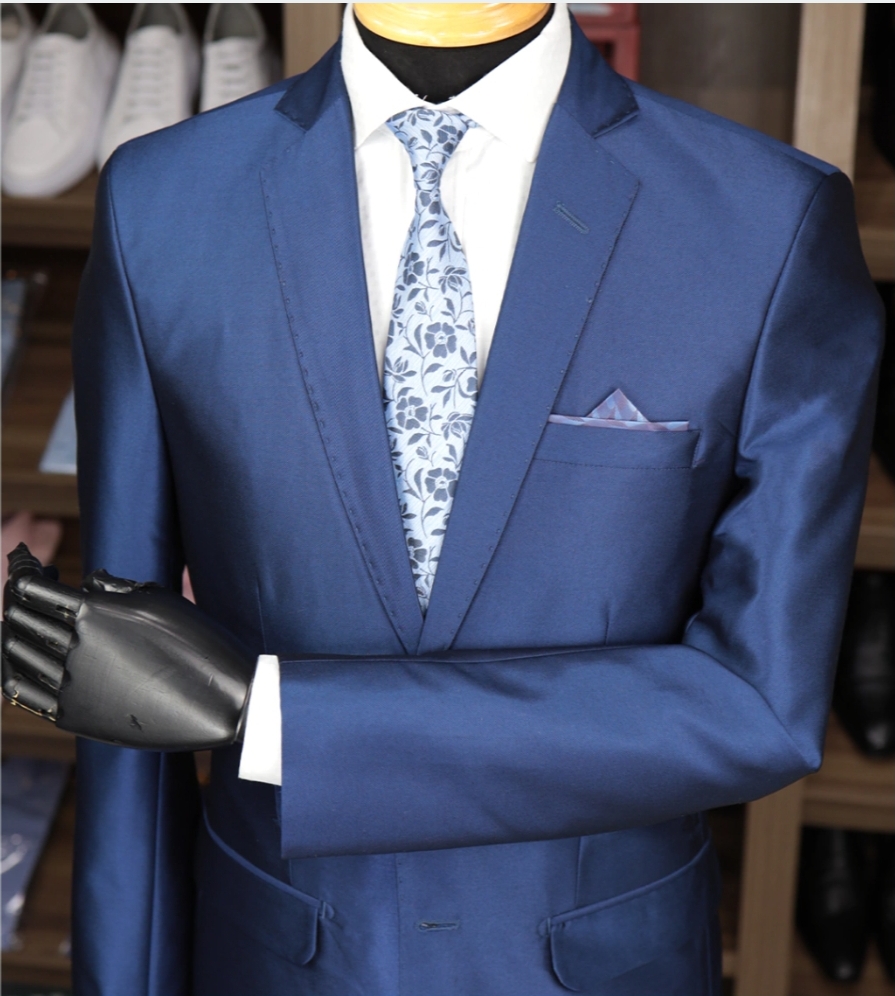 Terno Azul Brilhante Poliviscose