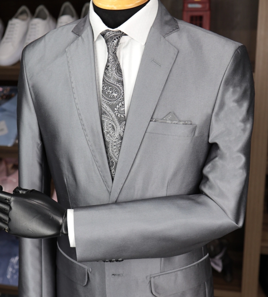 Terno Titânio brilhantes Poliviscose