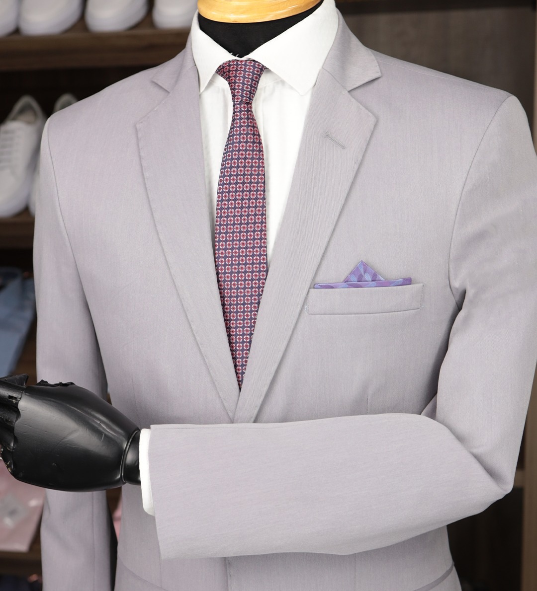 Terno Poliviscose Cinza Claro