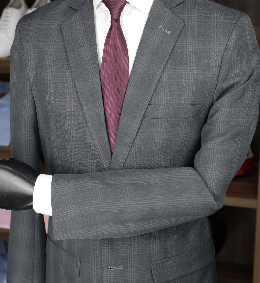 Terno Preto Xadrez Microfibra