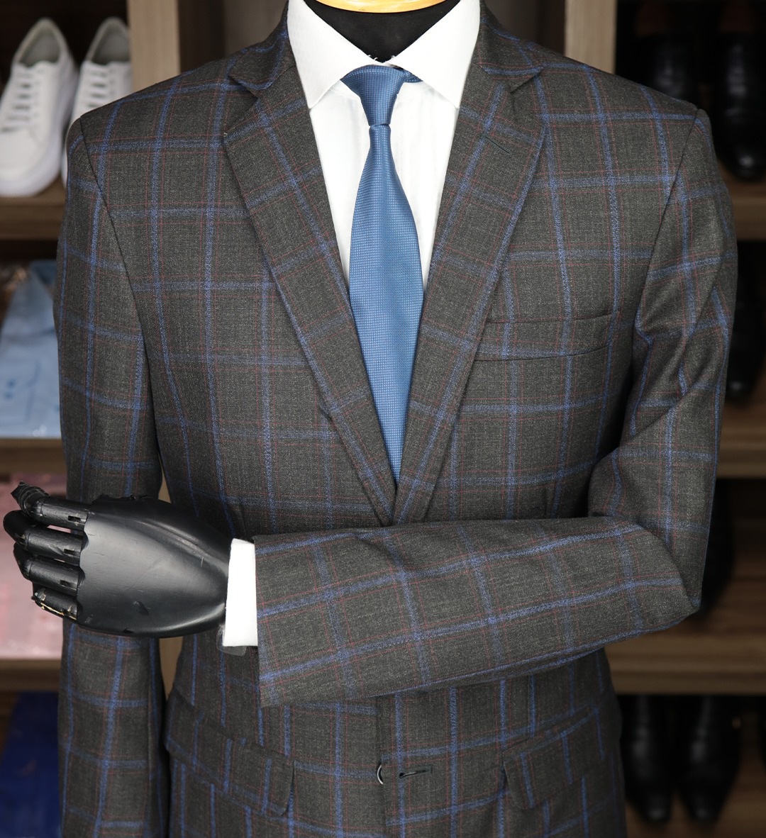 Terno Preto Xadrex Poliviscose