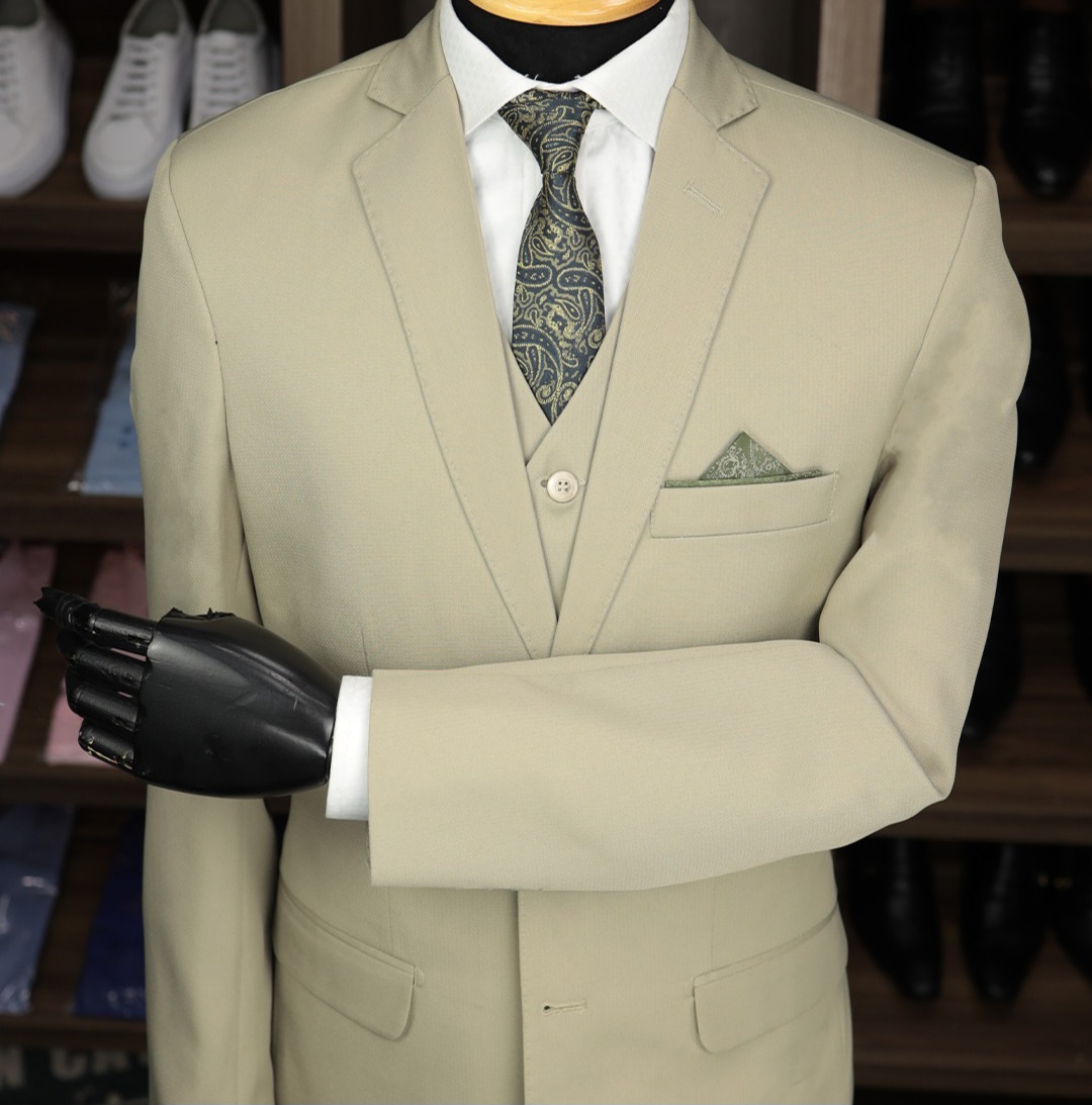 Traje Bege Poliviscose