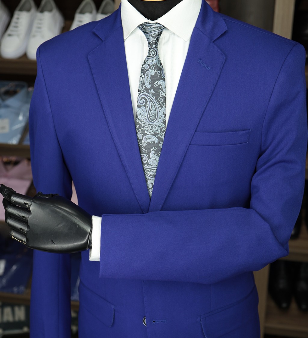 Terno Poliviscose Azul Royal Escuro
