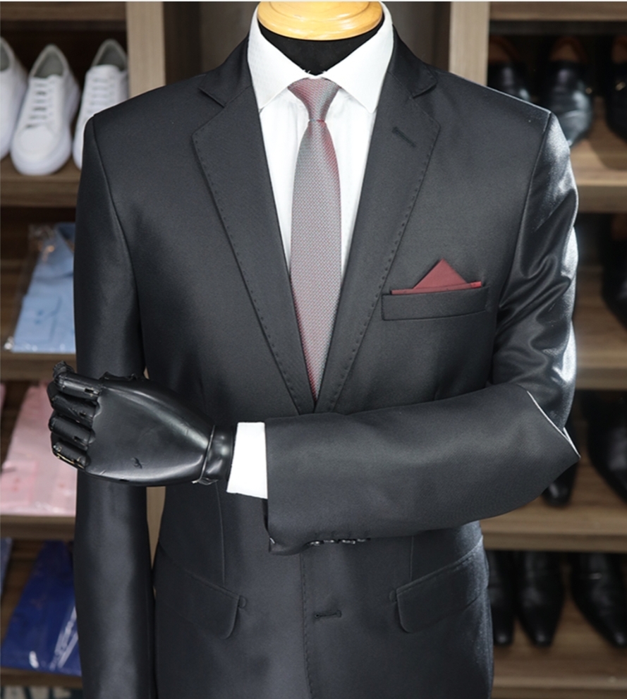 Terno Polivoscose Preto Encerado