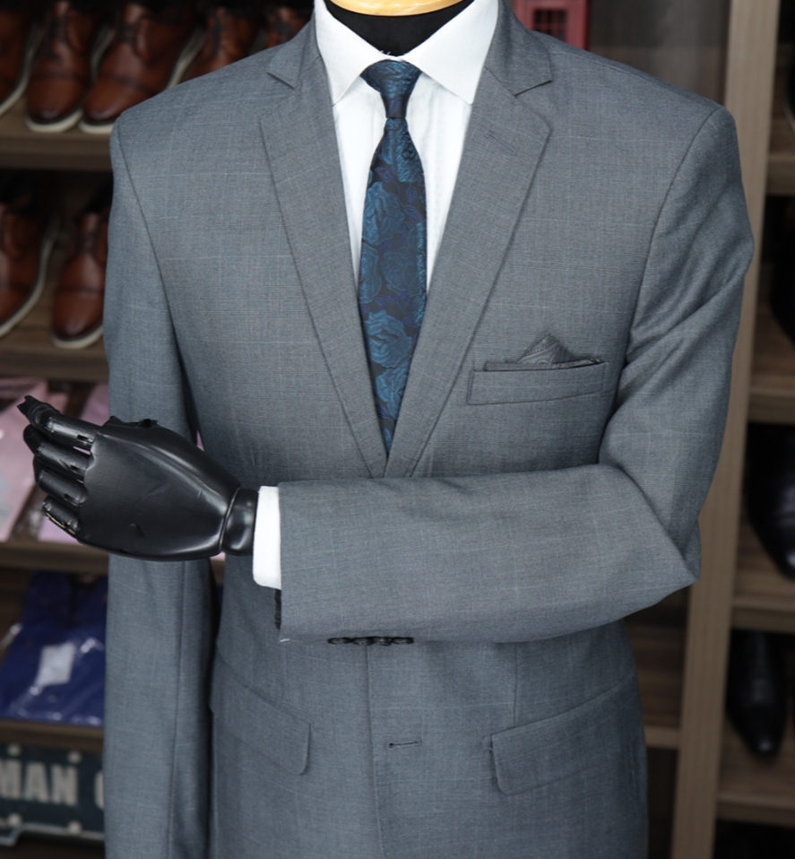 Terno Chumbo Detalhe Poliviscose