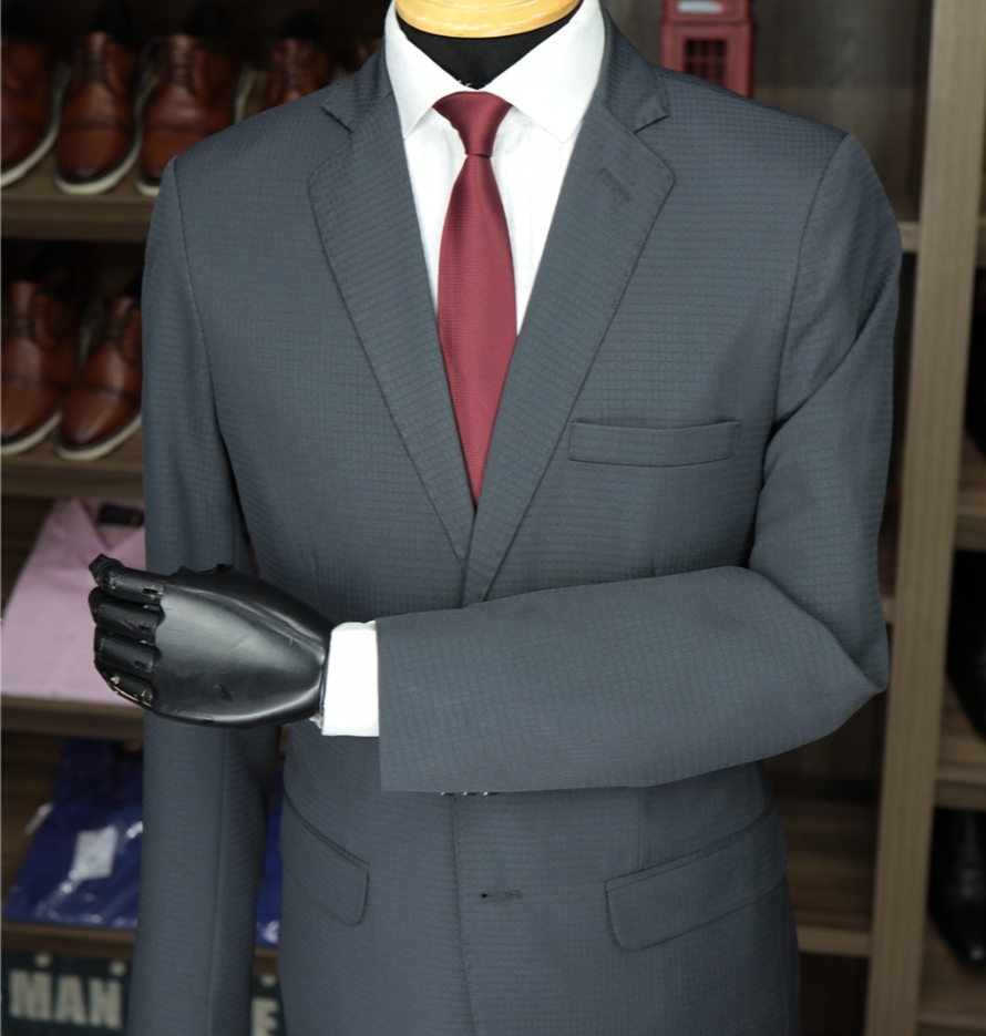 Terno Chumbo Xadrez Microfibra