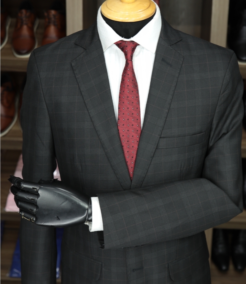 Terno Preto Xadrez Poliviscose