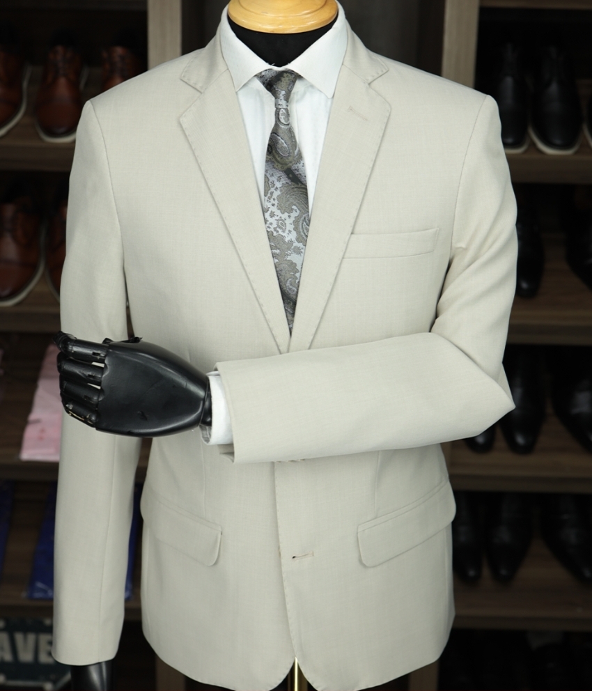 Terno Bege Xadrez Microfibra