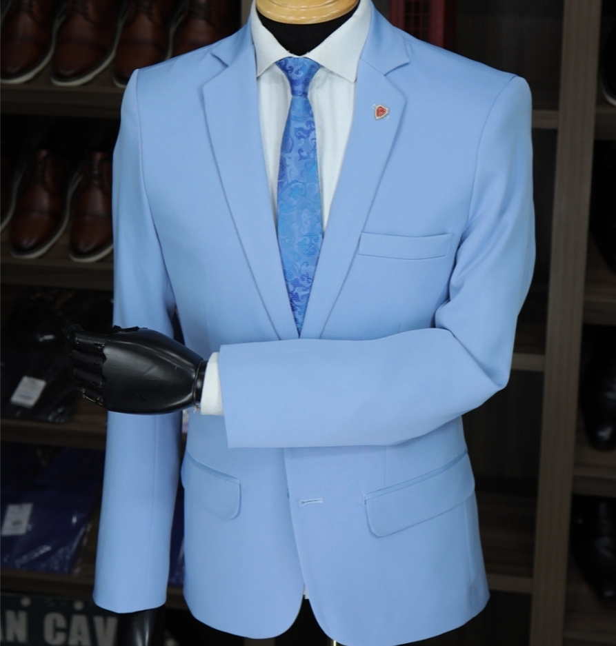 Terno Azul Céu com Strech Microfibra