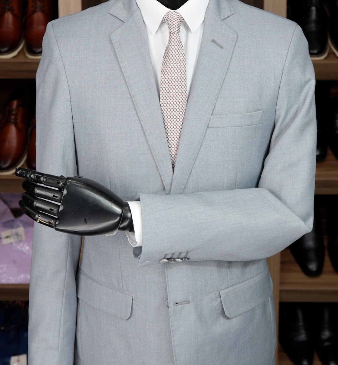 Terno Cinza Escovado Poliviscose