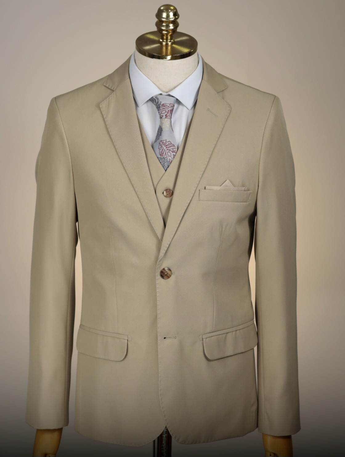 Traje Bege Microfibra Premium