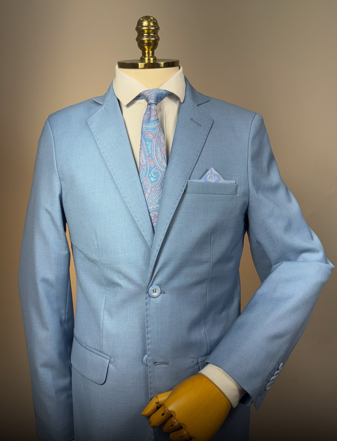 Terno Azul Bebê Poliviscose