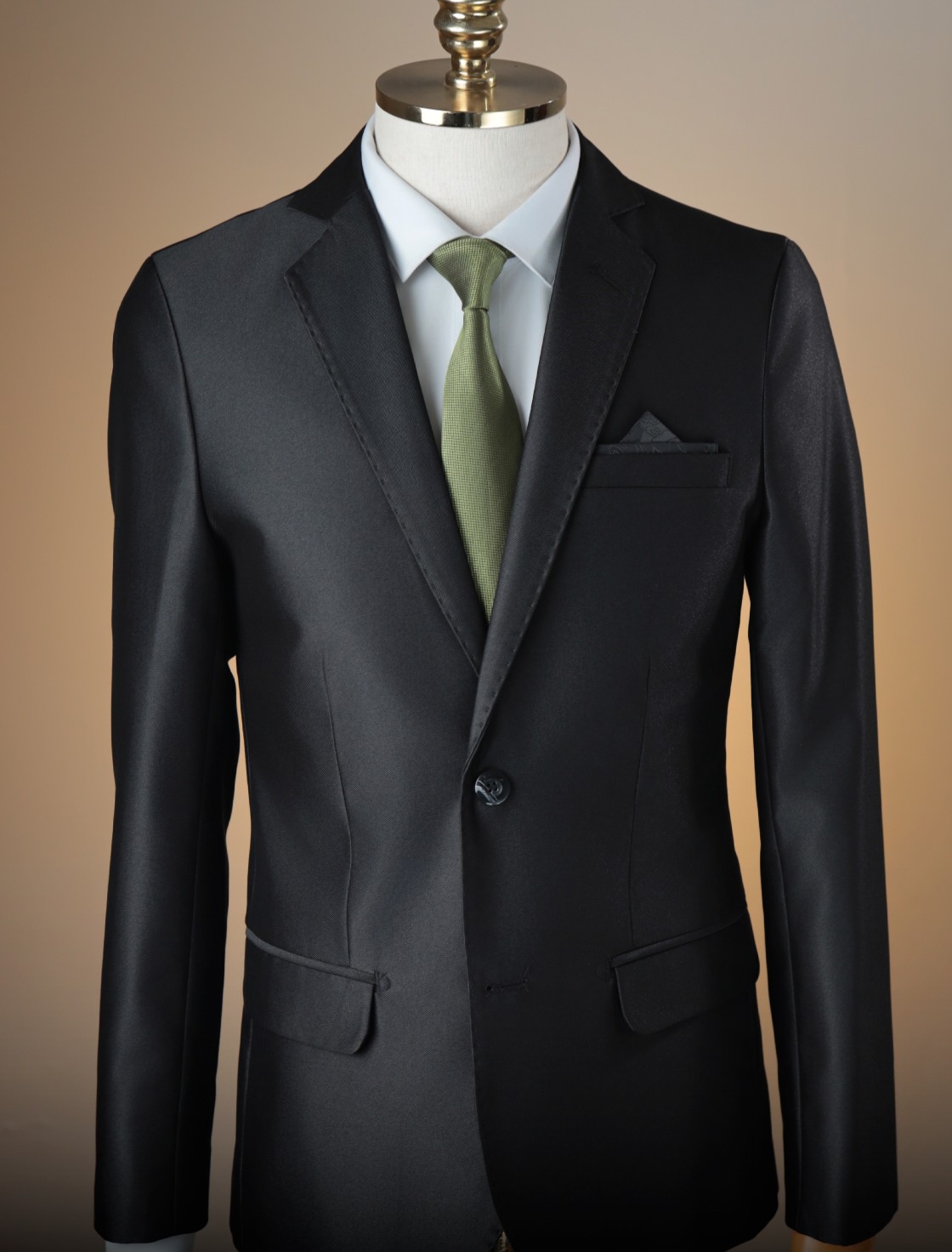 Terno Preto Brilhante Poliviscose