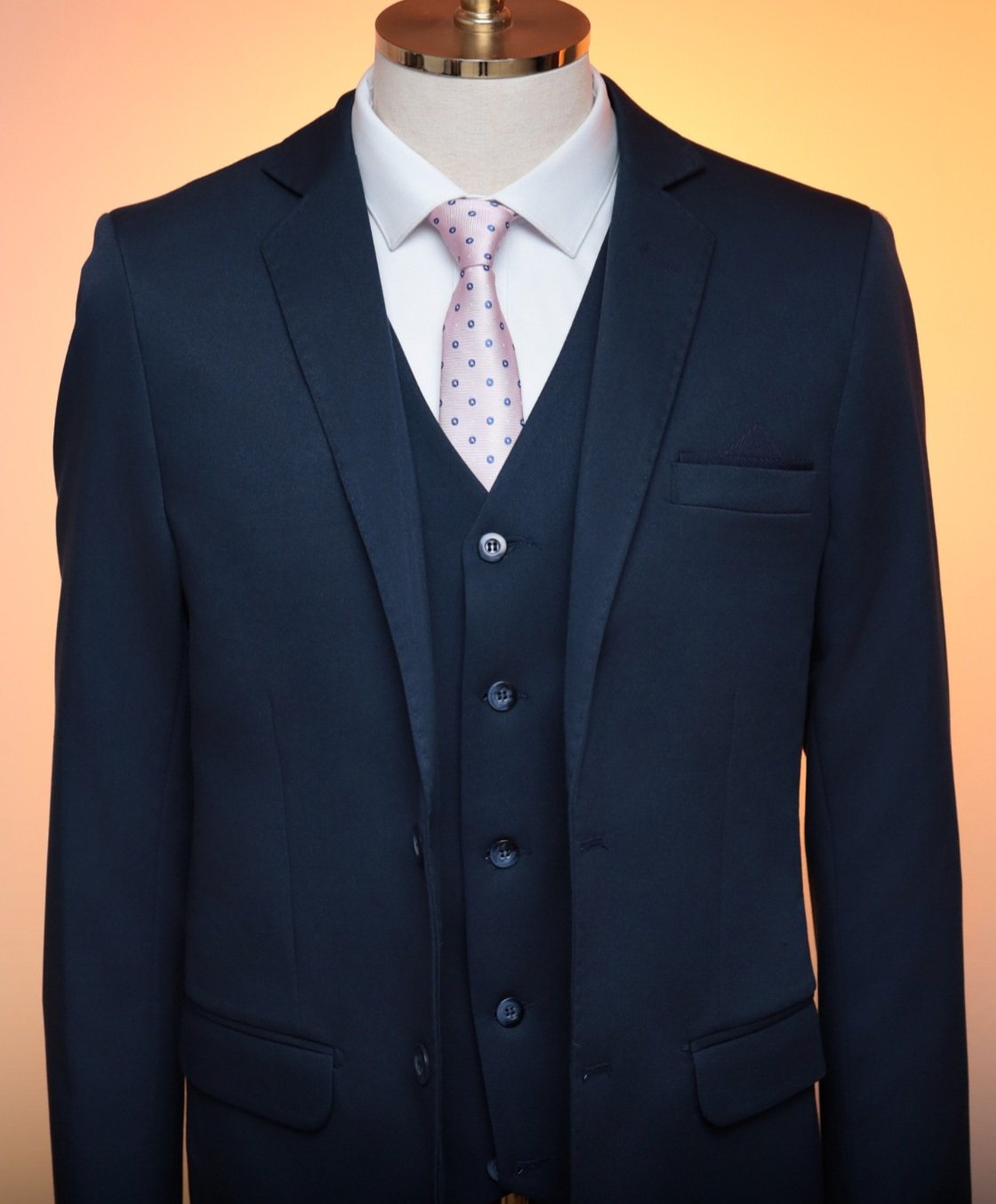 Traje Azul Noite Com Colete